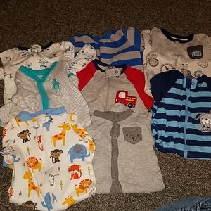 7 piece newborn boys pajamas